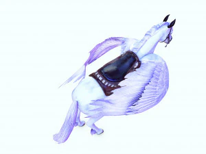 AMAZING WHITE HORSE WHIT WINGS 3D Model
