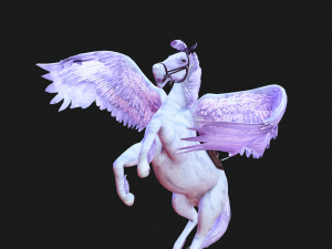 AMAZING WHITE HORSE WHIT WINGS 3D-Modell