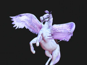 AMAZING WHITE HORSE WHIT WINGS 3D Model
