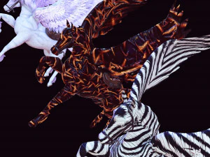 3 Pegasus KING OF THE HEAVENS Collection HORSE PEGASUS PEGASO HORSE 3D Model