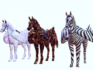 3 Pegasus KING OF THE HEAVENS Collection HORSE PEGASUS PEGASO HORSE 3D Model