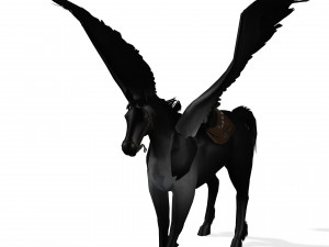 THE LORD OF THE DARKNESS PEGASUS HORSE EVIL HORSE PEGASUS 3D Model