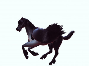 THE LORD OF THE DARKNESS PEGASUS HORSE EVIL HORSE PEGASUS 3D-Modell