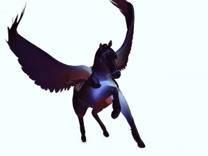 LE SEIGNEUR DES T&Eacute;N&Egrave;BRES CHEVAL PEGASUS CHEVAL MAL PEGASUS Modèle 3D