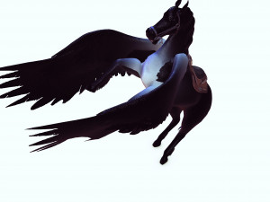 THE LORD OF THE DARKNESS PEGASUS HORSE EVIL HORSE PEGASUS 3D-Modell