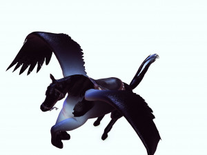 THE LORD OF THE DARKNESS PEGASUS HORSE EVIL HORSE PEGASUS 3D-Modell