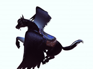 THE LORD OF THE DARKNESS PEGASUS HORSE EVIL HORSE PEGASUS 3D-Modell