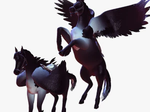 LE SEIGNEUR DES T&Eacute;N&Egrave;BRES CHEVAL PEGASUS CHEVAL MAL PEGASUS Modèle 3D