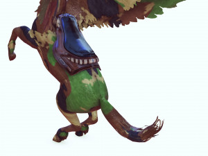 Pegasus WAR Horse Flying MILITARY HORSE PEGASUS 3D 모델