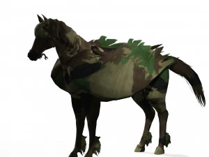 Pegasus WAR Horse Flying MILITARY HORSE PEGASUS 3D Model