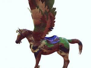 Pegasus WAR Horse Flying MILITARY HORSE PEGASUS 3D 모델