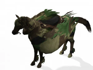 Pegasus WAR Horse Flying MILITARY HORSE PEGASUS 3D Model