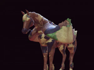 Pegasus WAR Horse Flying MILITARY HORSE PEGASUS 3D Model