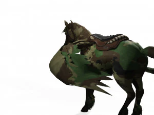 Pegasus WAR Horse Flying MILITARY HORSE PEGASUS 3D Model