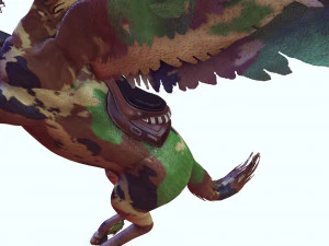 Pegasus WAR Horse Flying MILITARY HORSE PEGASUS 3D Model
