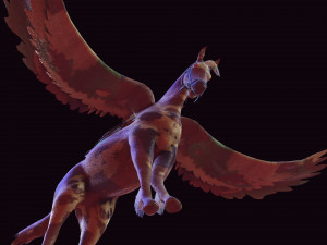 Pegasus WAR Horse Flying MILITARY HORSE PEGASUS 3D 모델