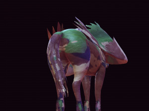 Pegasus WAR Horse Flying MILITARY HORSE PEGASUS 3D 모델
