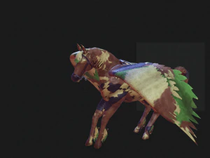 Pegasus WAR Horse Flying MILITARY HORSE PEGASUS 3D Model