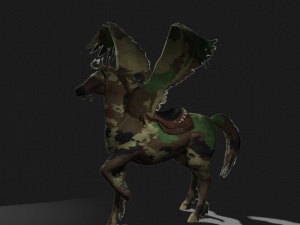 Pegasus WAR Horse Flying MILITARY HORSE PEGASUS 3D 모델