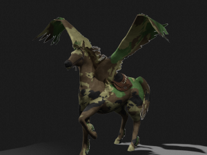 Pegasus WAR Horse Flying MILITARY HORSE PEGASUS 3D 모델