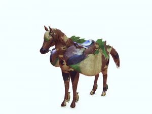 Pegasus WAR Horse Flying MILITARY HORSE PEGASUS 3D Model