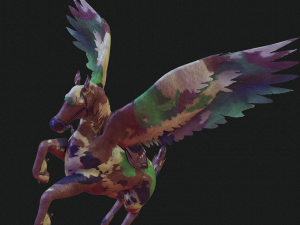 Pegasus WAR Horse Flying MILITARY HORSE PEGASUS 3D 모델