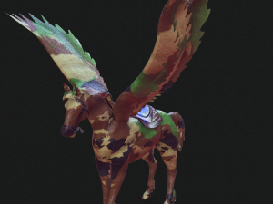 Pegasus WAR Horse Flying MILITARY HORSE PEGASUS 3D 모델