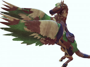 Pegasus WAR Horse Flying MILITARY HORSE PEGASUS 3D 모델