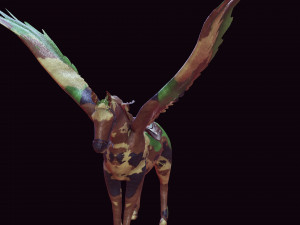 Pegasus WAR Horse Flying MILITARY HORSE PEGASUS 3D 모델
