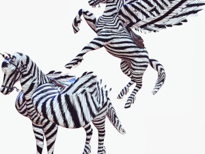 PEGASUS FLYING ZEBRA HORSE PEGASUS ZEBRA 3D Model