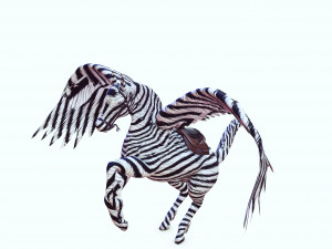 PEGASUS FLYING ZEBRA HORSE PEGASUS ZEBRA 3D Model