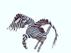 PEGASUS FLYING ZEBRA HORSE PEGASUS ZEBRA 3D Model