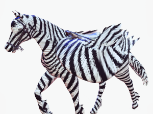 PEGASUS FLYING ZEBRA HORSE PEGASUS ZEBRA 3D Model