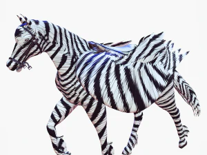 PEGASUS FLYING ZEBRA HORSE PEGASUS ZEBRA 3D Model