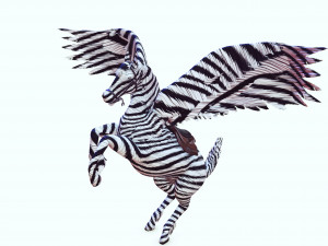 PEGASUS FLYING ZEBRA HORSE PEGASUS ZEBRA 3D Model