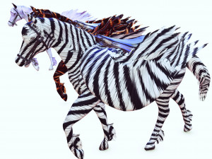 PEGASUS FLYING ZEBRA HORSE PEGASUS ZEBRA 3D Model