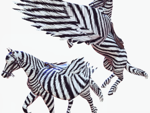 PEGASUS FLYING ZEBRA HORSE PEGASUS ZEBRA 3D Model