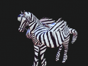 PEGASUS FLYING ZEBRA HORSE PEGASUS ZEBRA 3D Model