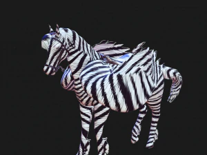 PEGASUS FLYING ZEBRA HORSE PEGASUS ZEBRA 3D Model