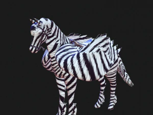 PEGASUS FLYING ZEBRA HORSE PEGASUS ZEBRA 3D Model