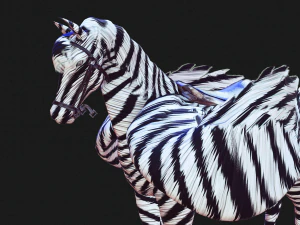 PEGASUS FLYING ZEBRA HORSE PEGASUS ZEBRA 3D Model