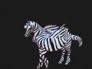 PEGASUS FLYING ZEBRA HORSE PEGASUS ZEBRA 3D Model