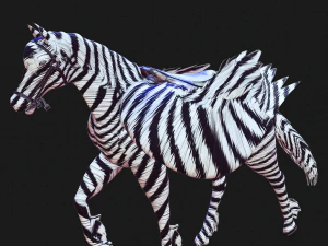 PEGASUS FLYING ZEBRA HORSE PEGASUS ZEBRA 3D Model