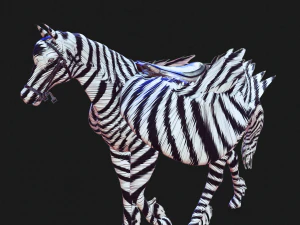 PEGASUS FLYING ZEBRA HORSE PEGASUS ZEBRA 3D Model