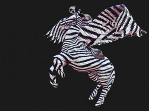 PEGASUS FLYING ZEBRA HORSE PEGASUS ZEBRA 3D Model