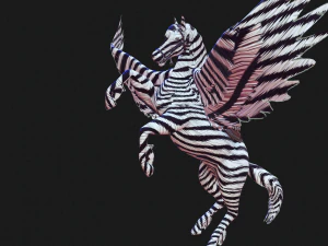 PEGASUS FLYING ZEBRA HORSE PEGASUS ZEBRA 3D Model
