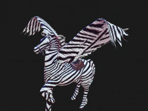 PEGASUS FLYING ZEBRA HORSE PEGASUS ZEBRA 3D Model