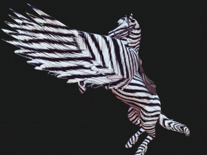 PEGASUS FLYING ZEBRA HORSE PEGASUS ZEBRA 3D Model