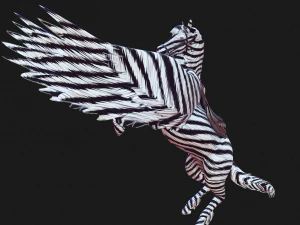 PEGASUS FLYING ZEBRA HORSE PEGASUS ZEBRA 3D Model