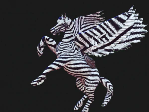 PEGASUS FLYING ZEBRA HORSE PEGASUS ZEBRA 3D Model